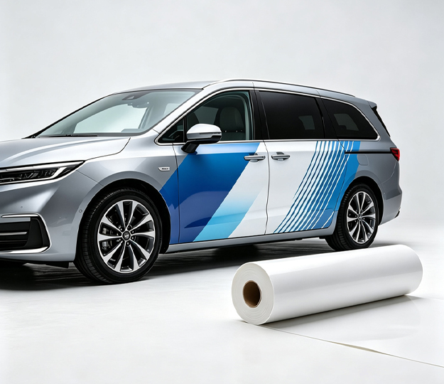Printable Self-Adhesive Vinyl, PVC sticker film with 4 types adhesive