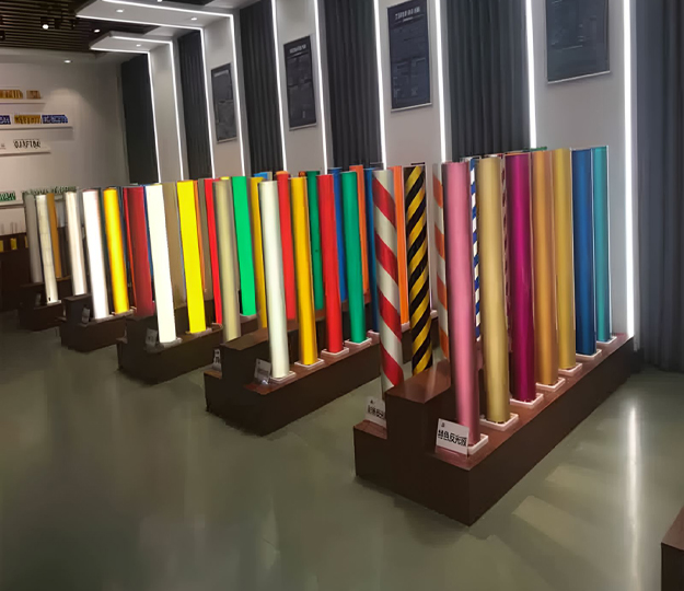 Commercial grade reflective sheeting, multi-color cuttable reflective vinyl rolls for sign letter cutting