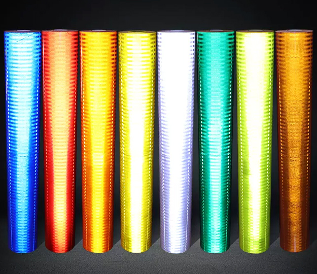Multi-color EGP microprismatic reflective sheeting rolls, strip prismatic reflective film for road traffic signs