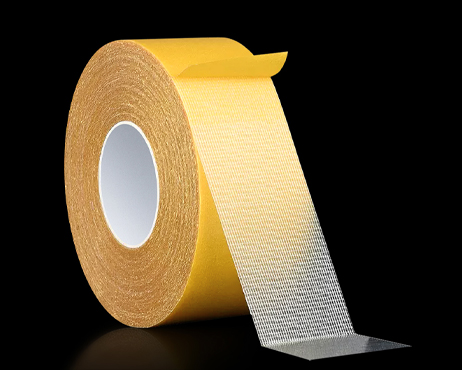 Double Sided Mesh Cloth Tape with Yellow Paper Liner