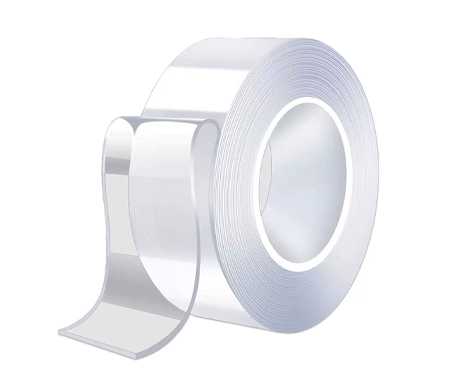 Heavy Duty Clear Nano Double Sided Mounting Tape, Reusable Washable No Residue Adhesive Tape