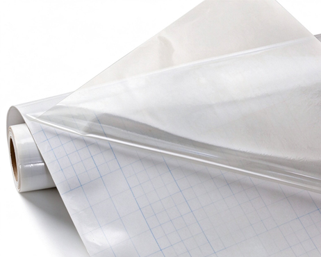Clear Vinyl Transfer Tape with Alignment Grid, Medium Tack With Liner